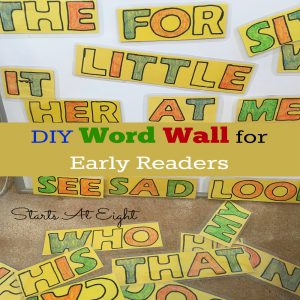 DIY Word Wall for Early Readers from Starts At Eight