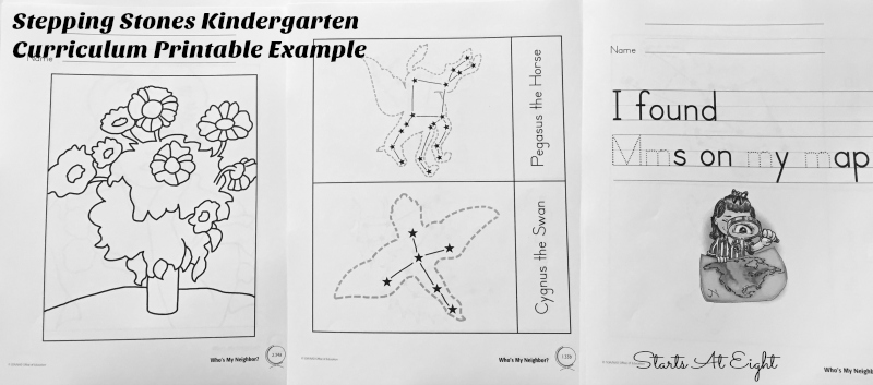 Stepping Stones Kindergarten Curriculum Printable Example