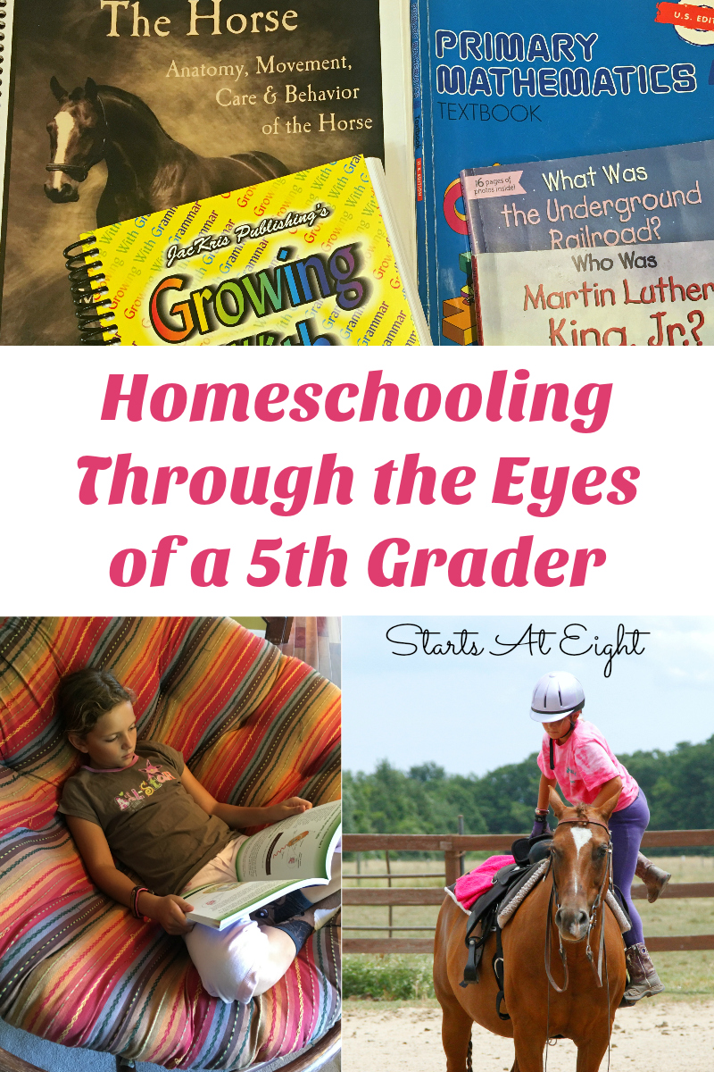 Homeschooling Through the Eyes of a 5th Grader from Starts At Eight