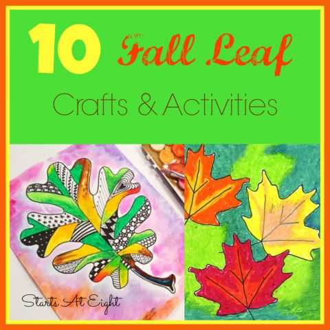 10 Fall Leaf Crafts & Activities from Starts At Eight. Get into the fall season with fall crafts, fall art projects, and fall activities. 10 easy projects that you probably have most of the materials for already. Great for homeschool art projects, crafting, and more!