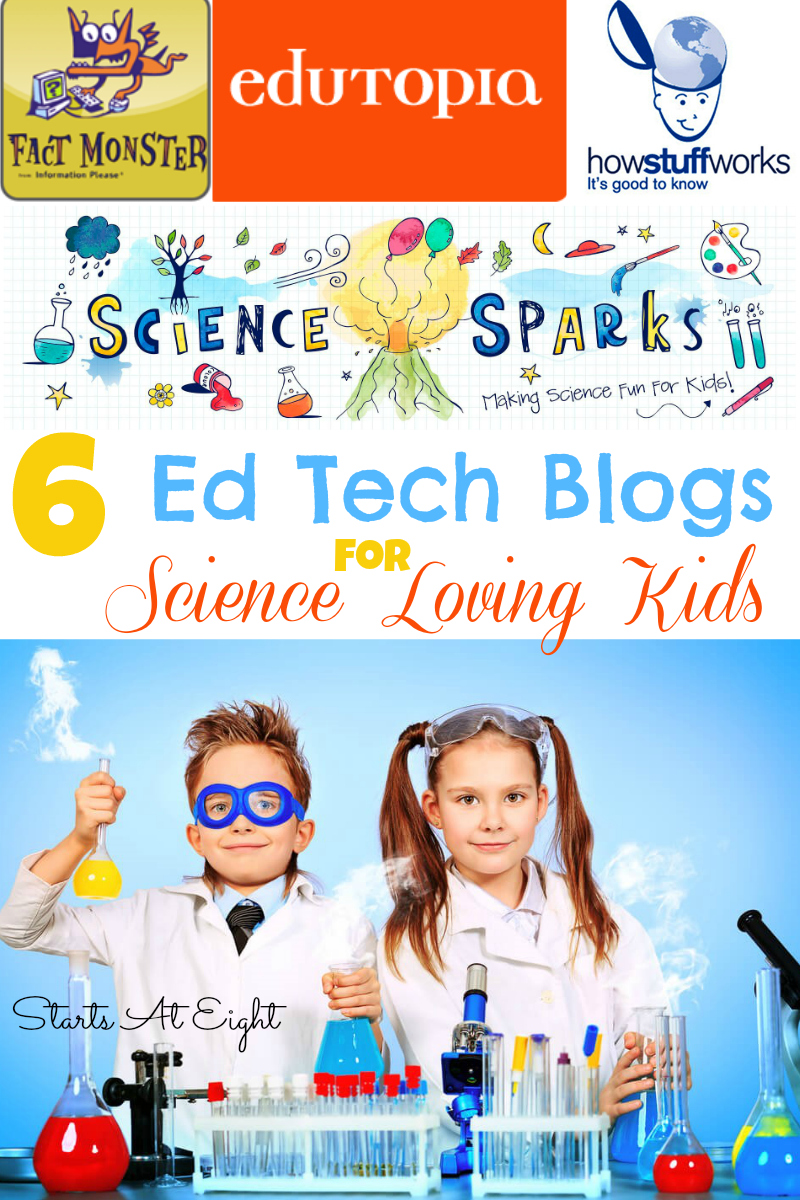 These 6 Ed Tech Blogs for Science loving kids will help you nourish a passion for science in your children through games, information, education and more! Awesome resources to use in your homeschool for science fun and learning.