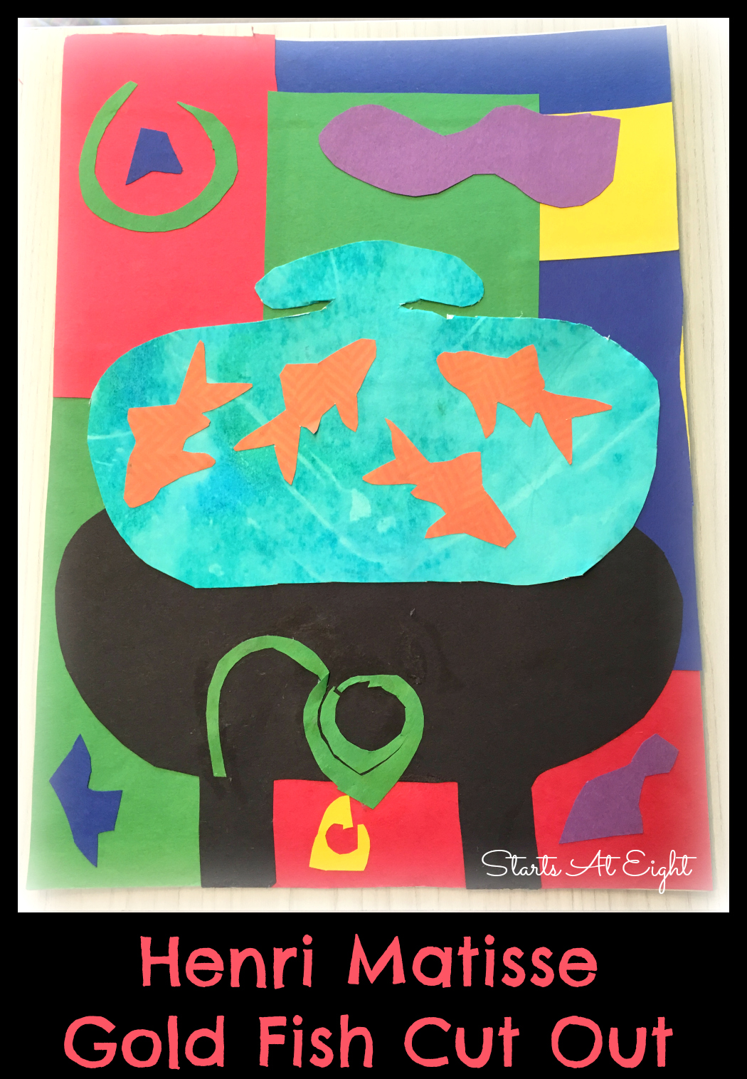 A great homeschool art project: Henri Matisse Art Project ~ Drawing With Scissors Goldfish Still Life