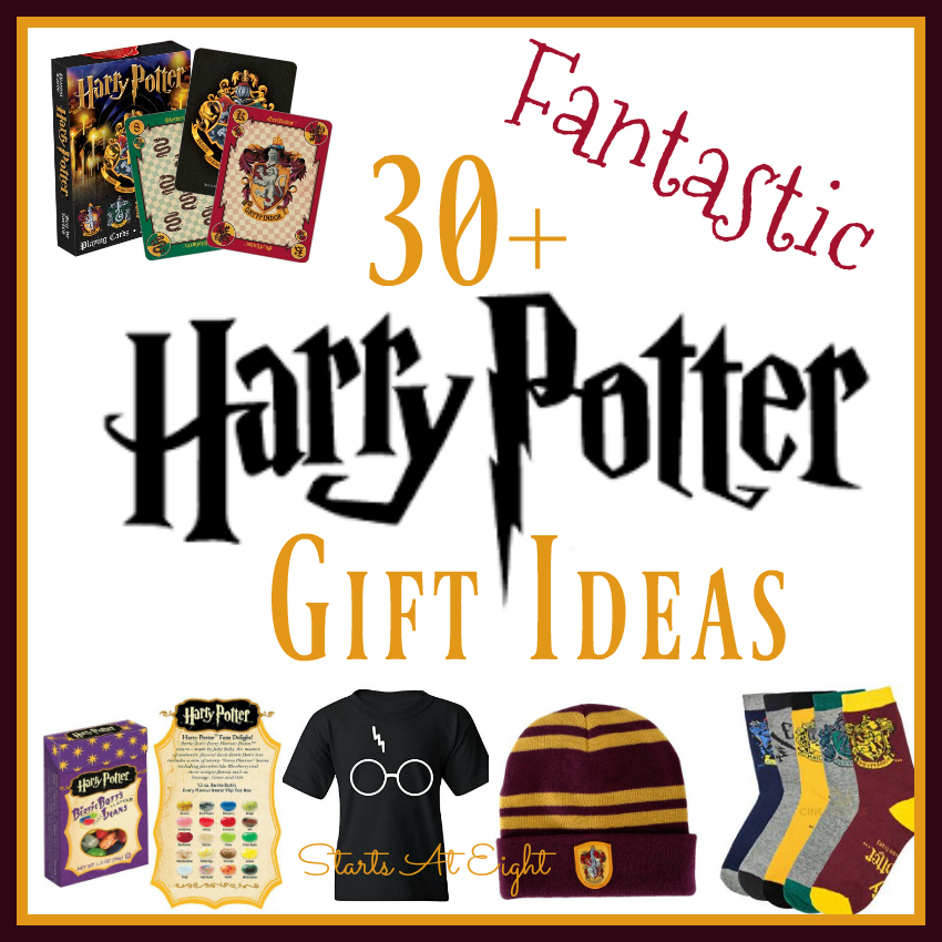 30+ Fantastic Harry Potter Gift Ideas from Starts At Eight. Harry Potter fan in your house? Then these 30+ Fantastic Harry Potter Gift Ideas will be sure to delight! Novelties, candy, clothing, games and more!