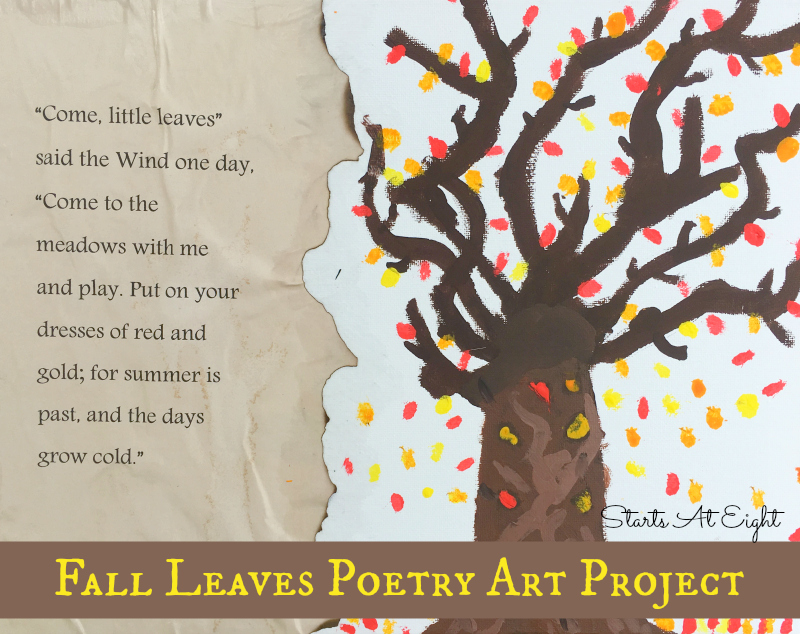 Fall Leaves Poetry Art Project from Starts At Eight