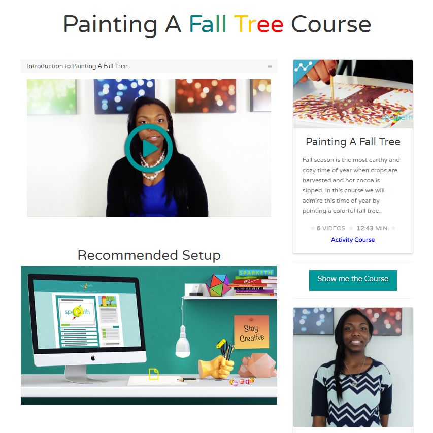 Sparketh - Painting a Fall Tree Course