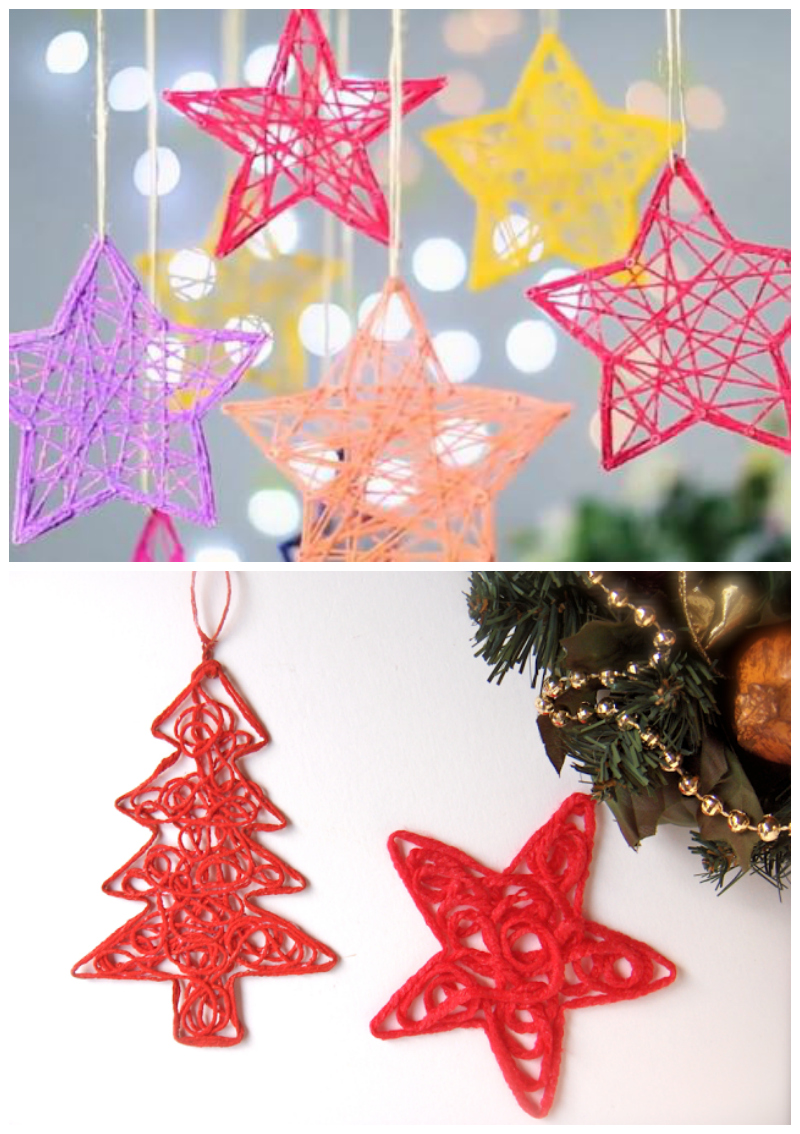 Easy Christmas Ornament Yarn Craft Kids can Make » Preschool Toolkit