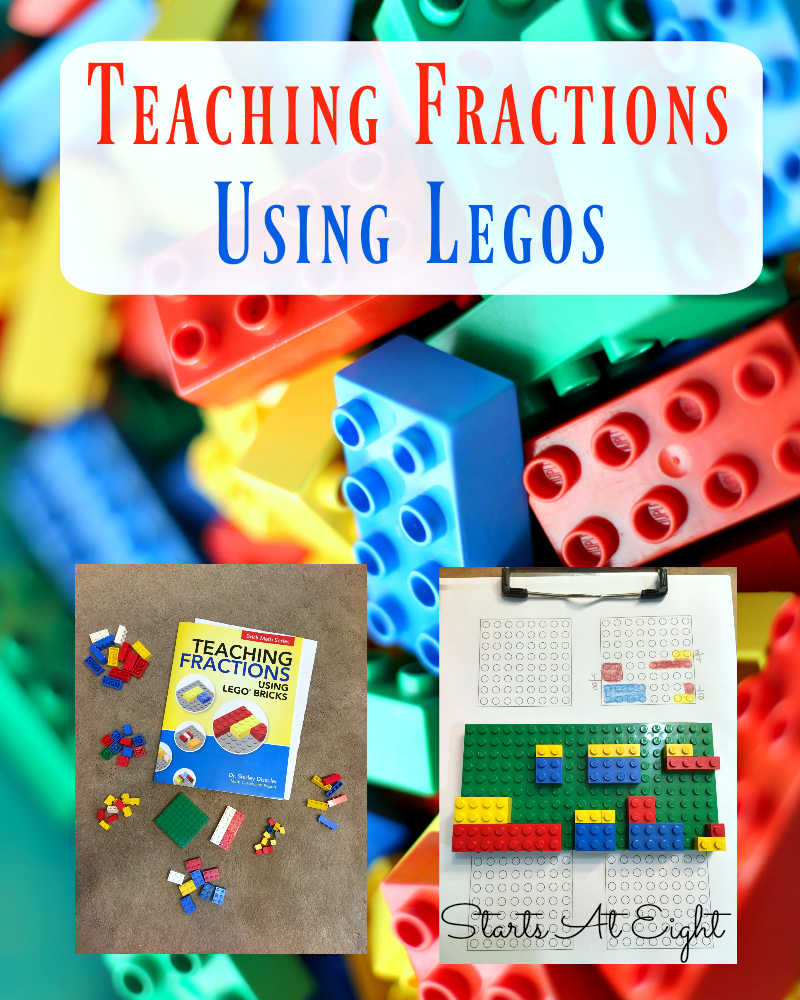 Teaching Fractions Using Legos from Starts At Eight. Teaching Fractions Using Legos is a great way to offer hands-on experience with manipulating fractions. So grab your Lego bricks and get start the math fun!