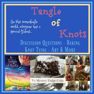 Tangle of Knots Activities from Starts At Eight includes discussion questions, study guide, vocabulary, free printables, knot tying, baking, an art project and more!