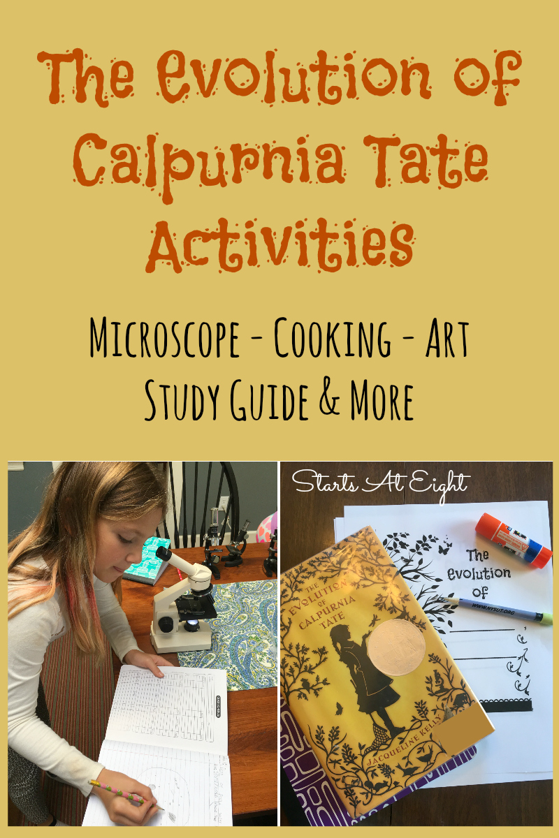 The Evolution of Calpurnia Tate Activities from Starts At Eight. All things Evolution of Calpurnia Tate. Calpurnia Tate discussion questions, vocabulary, study guide, microscope activities, free printables, art project and more!