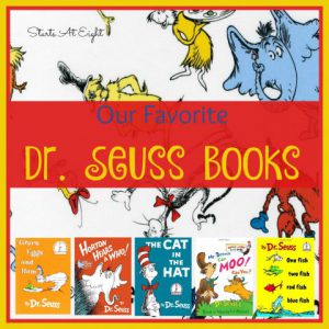 Our Favorite Dr Seuss Books from Starts At Eight. "oh the places you'll go!" Dr Seuss takes every little kid on a journey. Check out our favorites and some of the activities to go along with them!