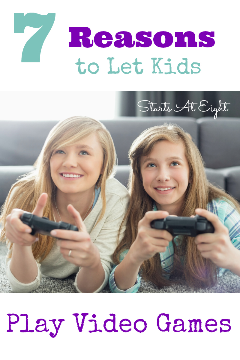 7 Reasons to Let Kids Play Video Games {SPOILER - Video games aren't all bad!} There are many benefits of video gaming for kids.