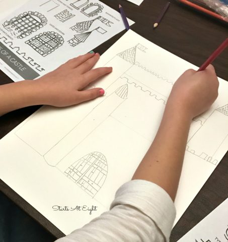 Homeschool Art Project: Draw a Castle from Starts At Eight