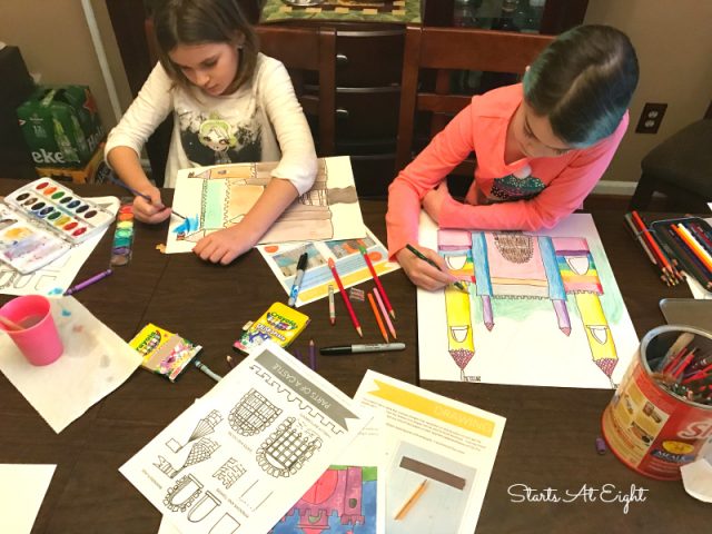 Homeschool Art Project: Draw a Castle from Starts At Eight