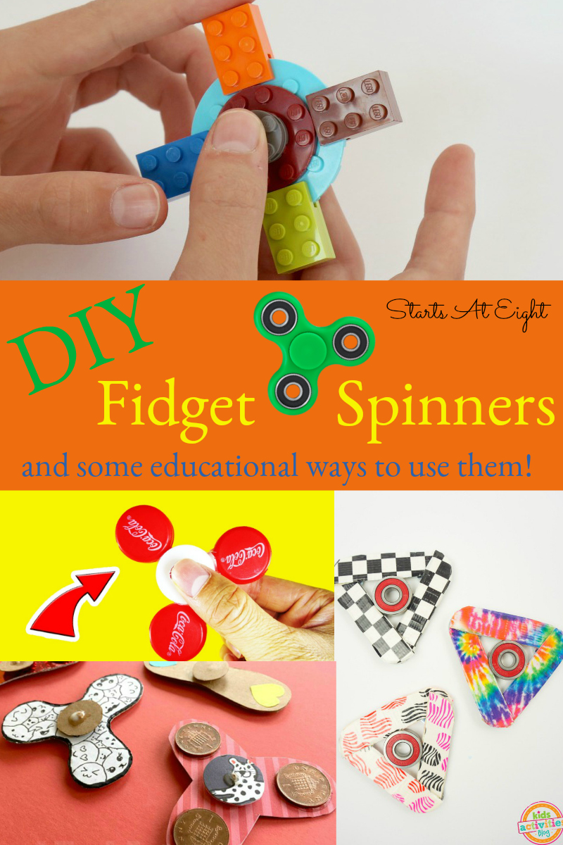 4+ DIY Fidget Spinners - And some educational ways to use them! from Starts At Eight