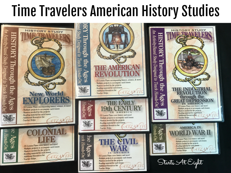 Timeline Based Middle School History {A Two Year American History Plan} from Starts At Eight is a two year plan (including resources) for teaching middle school history with a timeline as the spine.