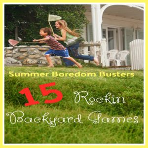 Summer Boredom Busters: 15 Rockin Backyard Games from Starts At Eight. Need to get the kids up and out this summer? Check out this list of 15 Rockin Backyard Games - from Bocce to Twister, Bean Bags and more!