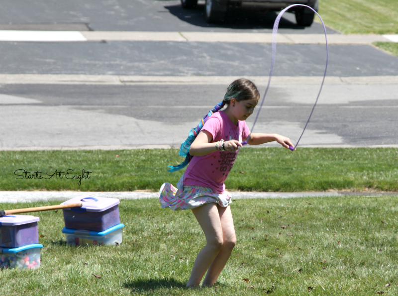 Dollar Store Obstacle Course Ideas from Starts At Eight. Using Dollar Store products we created a super fun and active birthday party with tons of obstacle course ideas put together to create one fun course!