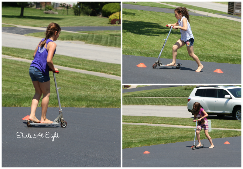 Dollar Store Obstacle Course Ideas from Starts At Eight. Using Dollar Store products we created a super fun and active birthday party with tons of obstacle course ideas put together to create one fun course!