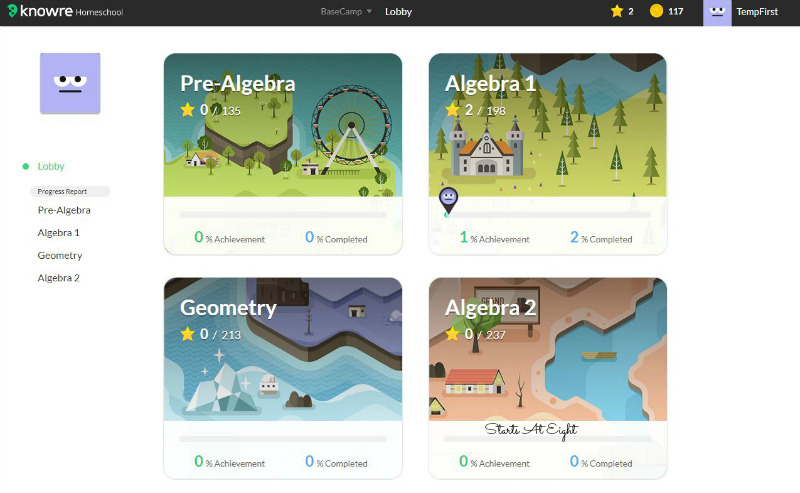 Knowre Online Math from Starts At Eight. Knowre high school online math offers upper level math instruction and practice via a fun and engaging video game style format.