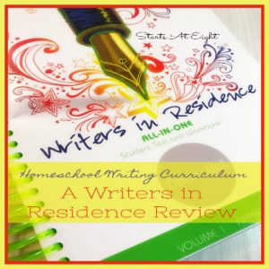 Homeschool Writing Curriculum: A Writers in Residence Review from Starts At Eight Apologia's Writers in Residence is a homeschool writing curriculum that teaches foundations, uses real life examples & offers evaluation help for parents.