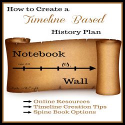 How to Create a Timeline Based History Plan from Starts At Eight. How to Create a Timeline Based History Plan is a step by step guide to using a timeline as the spine for your homeschool history studies.