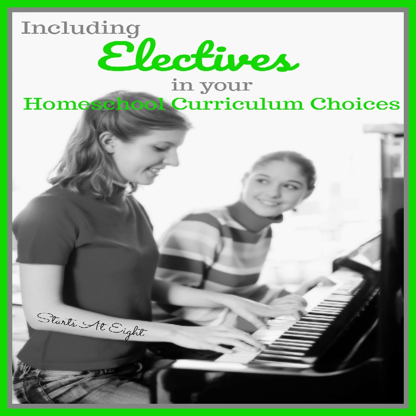 Including Electives in your Homeschool Curriculum Choices