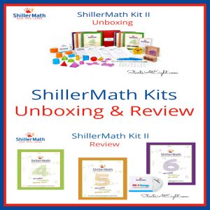 ShillerMath Review - An Unboxing & Review of Kit II from Starts At Eight. ShillerMath Review: These kits are Montessori based for preK through 8th grade. Use manipulatives, enjoy the prescripted lessons, sing the songs!
