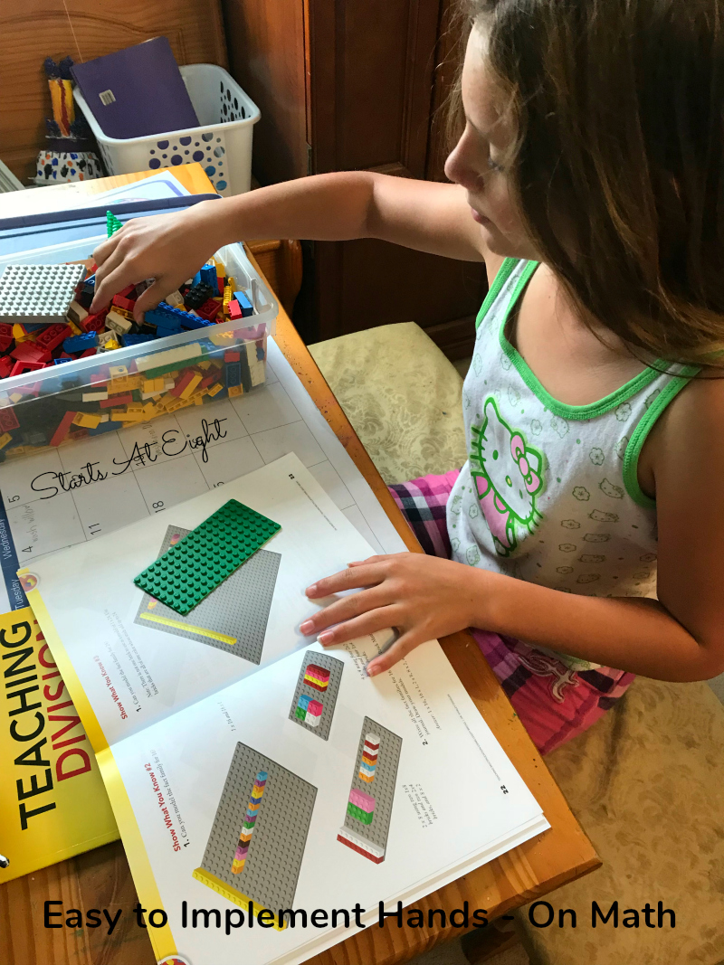 Lego Math: Teaching Multiplication & Division using Lego Bricks is a great way to get hands-on learning to teach math concepts.