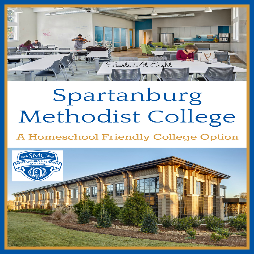 Spartanburg Methodist College - A Homeschool Friendly College Option from Starts At Eight. Spartanburg Methodist College is a homeschool friendly two year college offering small class sizes and personal attention.