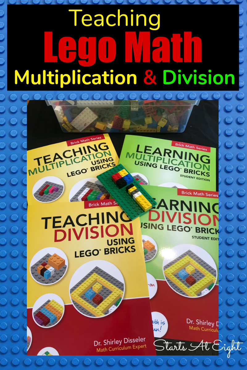 Teaching Lego Math: Multiplication & Division from Starts At Eight using Lego Bricks is a great way to get hands-on learning to teach math concepts.