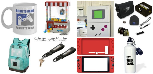 This Gaming Kids Gift Guide from Starts At Eight offers a selection of unique and fun gifts that your little gamers will love! Clothing, trinkets, novelty items and more!