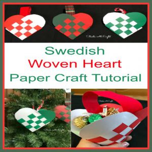 Christmas Crafts: Swedish Woven Heart Paper Craft Tutorial. Grab some card stock, ribbon, scissors, and glue to craft a woven heart basket or ornament.