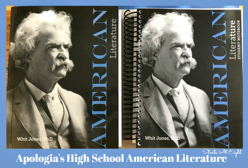 Apologia's Homeschool High School American Literature Review from Starts At Eight. I'd like to introduce you to Apologia's Homeschool High School American Literature curriculum which is a full year of American Literature for High School.
