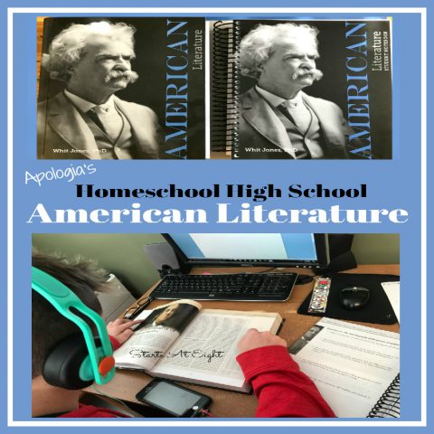 Apologia's Homeschool High School American Literature Review from Starts At Eight. I'd like to introduce you to Apologia's Homeschool High School American Literature curriculum which is a full year of American Literature for High School.