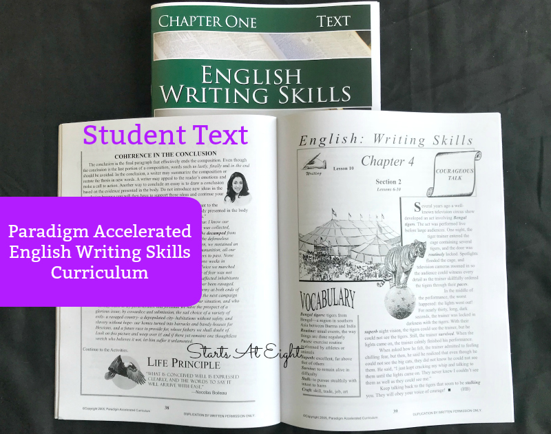 Help for Teaching Homeschool High School Writing Skills is as easy as picking up Paradigm Accelerate Curriculum's High School Writing Course: English Writing Skills. It's easy to implement, self-directed and affordable!