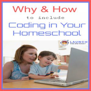 Why (& How) to Include Coding in Your Homeschool from Starts At Eight. Teaching kids coding at a young age has quickly become and important skill that ranks up there after reading, writing, and arithmetic. Let's explore why coding is so important and talk about how to include coding in your homeschool.
