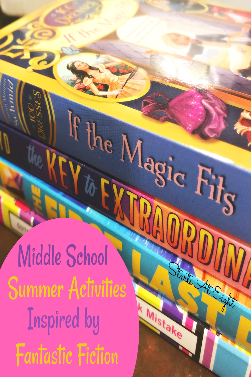 Middle School Summer Activities Inspired by Great YA Books! Think summer bucket list! Think field trips! Think fantastic fiction to inspire it all! That's what this is! Read a great book, adventure out onan awesome related field trip, make an inspired craft or project! Screen free summer fun at its best!