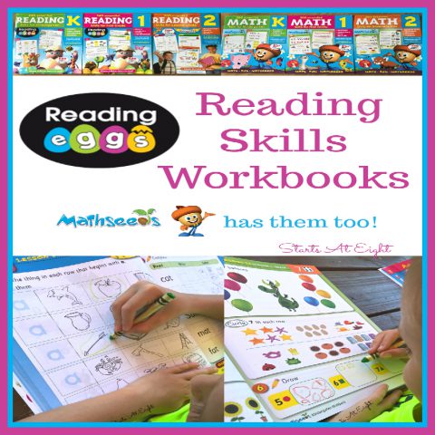 Reading Eggs Reading Skills Workbooks {Mathseeds has them too!} Reading Eggs popular learning site now has workbooks too! Workbooks to teach reading skills and workbooks from the Mathseeds portion of their site for math skills! It's a great way to help your children learn in a fluid manner both on and offline! - A Review from Starts At Eight