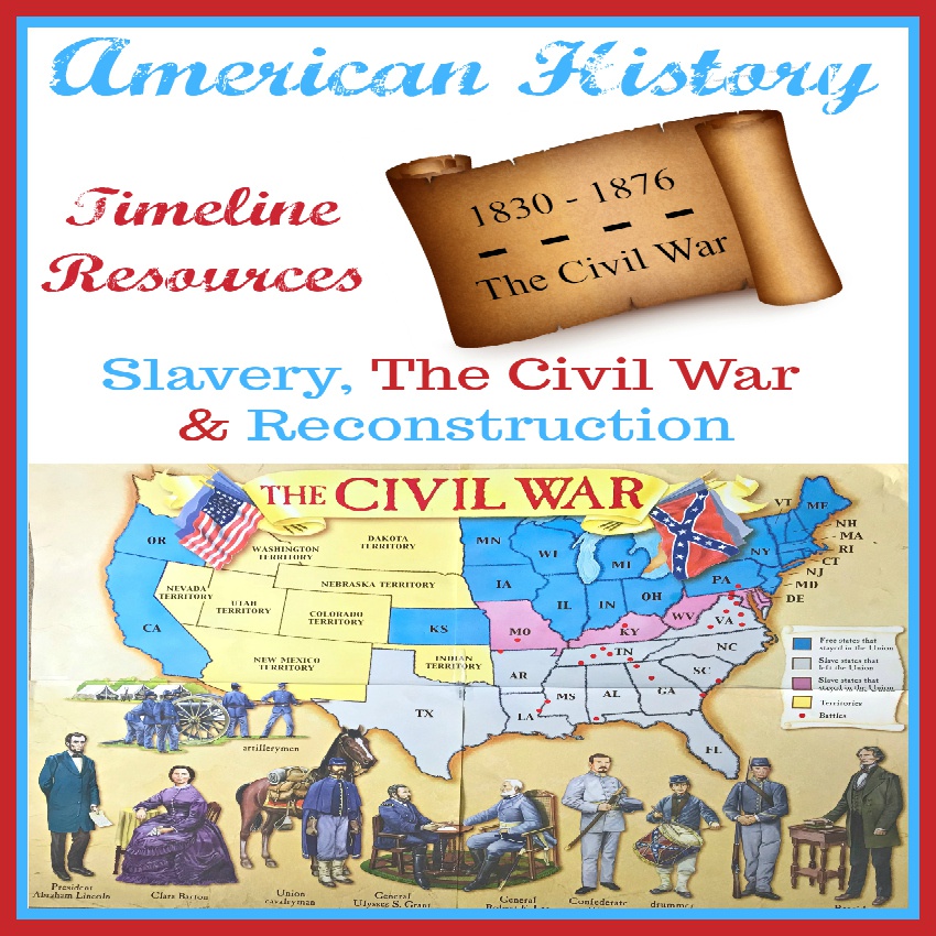 American History Timeline Resources: Slavery, The Civil War & Reconstruction