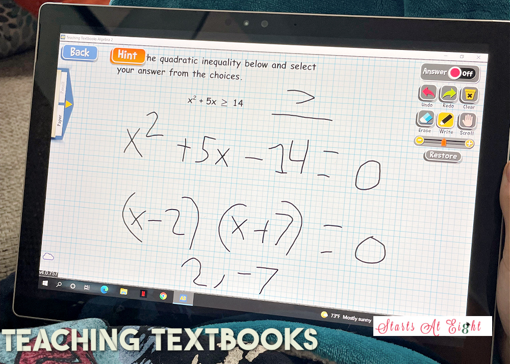 Homeschool Math with Teaching Textbooks 4.0 is math made easy. Online, interactive, independent, auto-graded, and so much more!