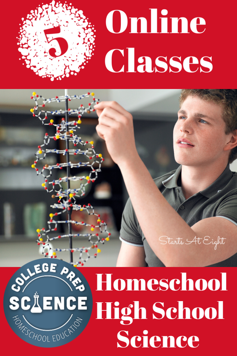 Teaching high school science is easy using these Online Classes for Homeschool High School Science! Ease mom's stress and get college prep for your student!