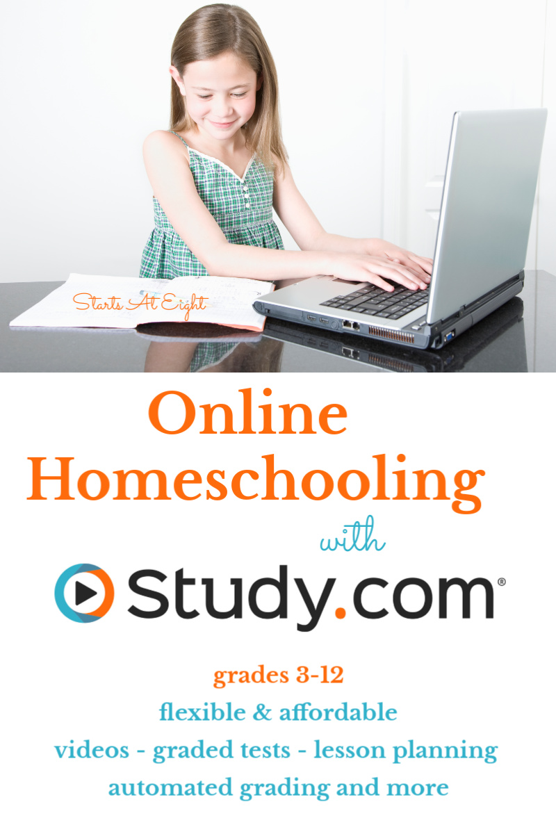 Study.com offers flexible & affordable online homeschooling courses for homeschoolers in grades 3-12 with features like automated grading and a mobile app!