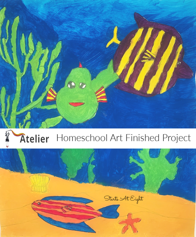 Middle School Online Art Curriculum from Atelier Homeschool Art by Arts Attack offers video-based art instruction for homeschoolers. A review from Starts At Eight