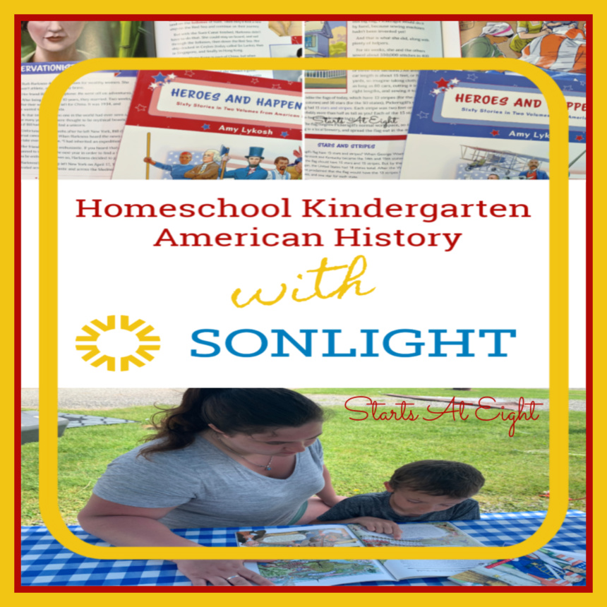Homeschool Kindergarten American History with Sonlight a review from Starts At Eight