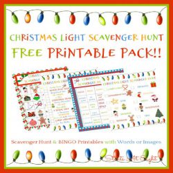 Christmas Light Scavenger Hunt FREE Printable Pack from Starts At Eight