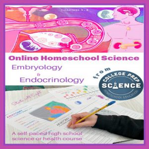 Online Homeschool Science Embryology and Endocrinology from College Prep Science - A Review from Starts At Eight