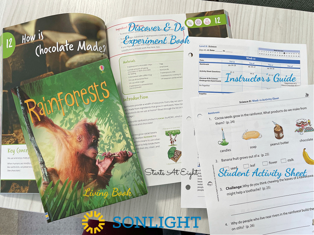 Sonlight Science Discover & Do is a homeschool science curriculum that uses literature along with hands-on experiments and worksheets to help engage kids in science topics. A review from Starts At Eight