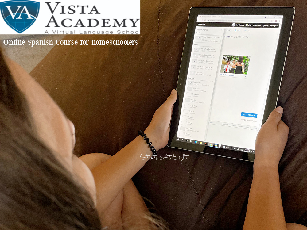 Vista Academy Online Spanish Course for Homeschoolers