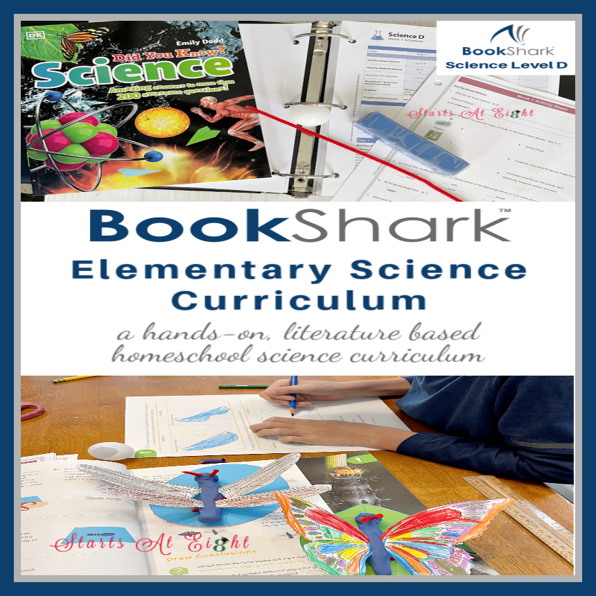 BookShark Elementary Science Curriculum is an open & go, literature based, hands-on, secular science curriculum for homeschoolers.