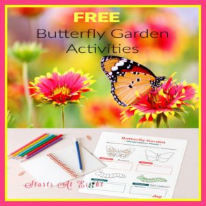 FREE Butterfly Garden Activities for Families includes free printables and fun ideas to take your learning outdoors! Create a butterfly garden, learn about their life cycle and more!